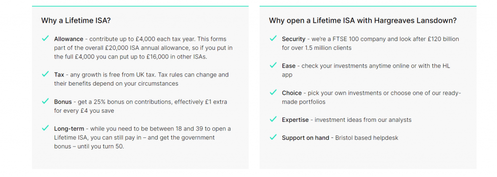 Hargreaves Lansdown Lifetime ISA (LISA)